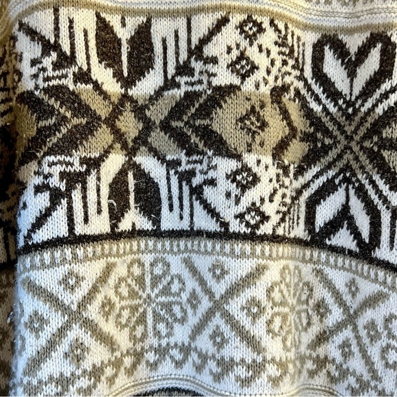 Vintage Women's Sweater L Brown Turtleneck Loose Fitting - Picture 9 of 16